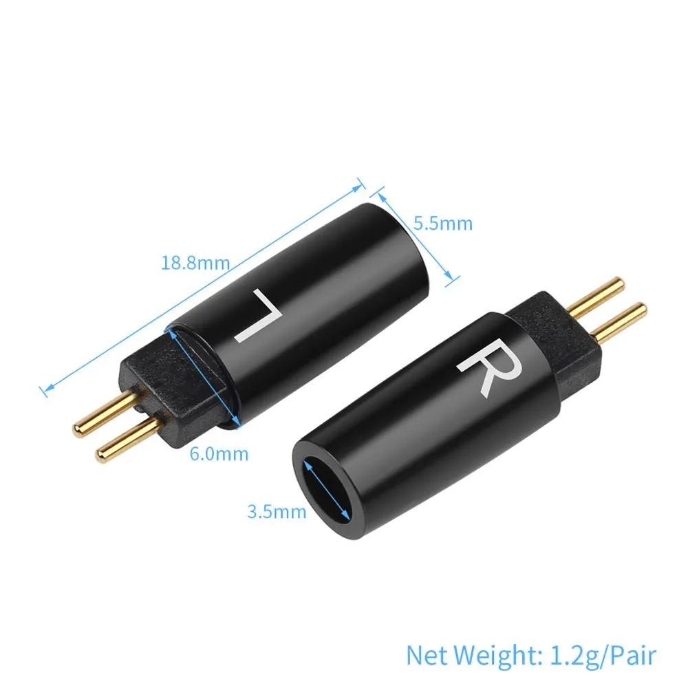 Fone de Ouvido de Áudio Banhado a Ouro Pino do Fone de Ouvido para Um3x Jack Liga Alumínio Escudo Adaptador Fio Conector 0.78mm W4r Ue18 - Image 3