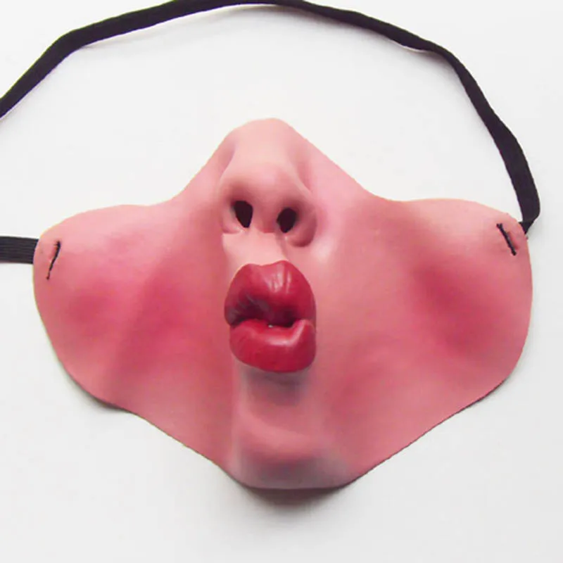 

5 Color Funny Scary Mask Party Halloween Fool's Day Clown latex Mask Cosplay Costume Half Face Mask Halloween Masquerade Purim