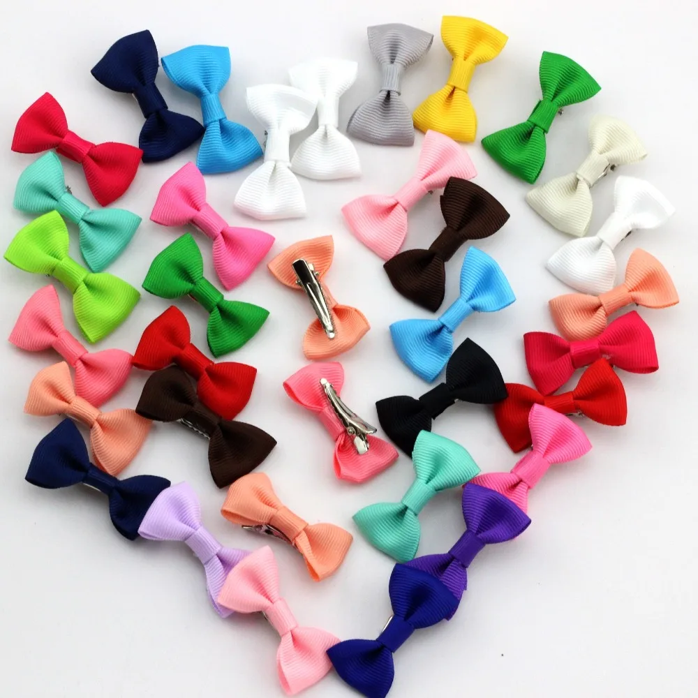 baby newborn hat lovely shiny bowknot solid color knotted polyester hats dropshipping 24pcs/lot  2