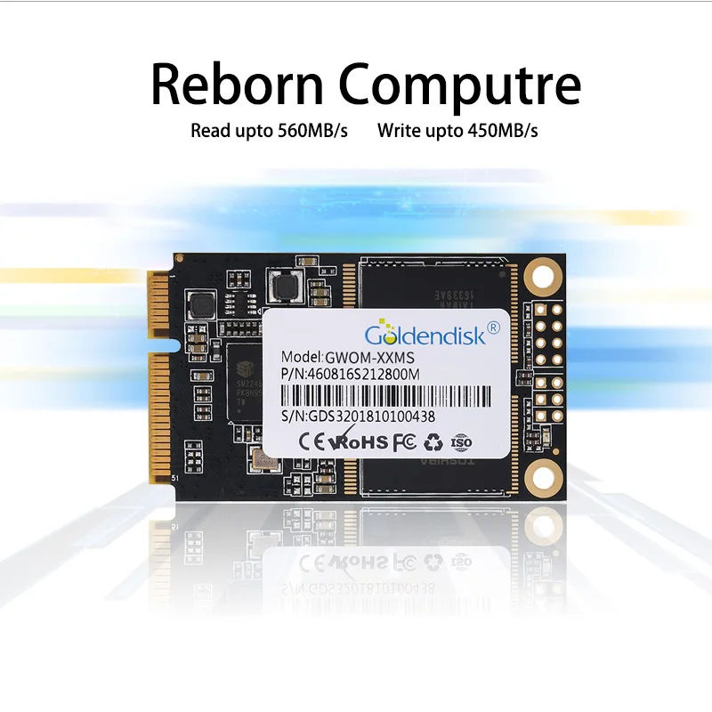 Goldendisk mSATA PCI-express 16GB SSD Горячая популярная емкость оригинальная флеш-память NAND MLC для ноутбуков, планшетов, планшетов, IPC