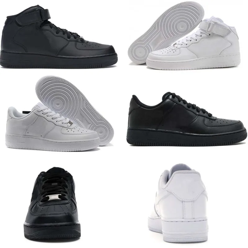 

XPAY Running Shoes Classical All White black gray low high cut men & women Sports sneakers one skate Shoes