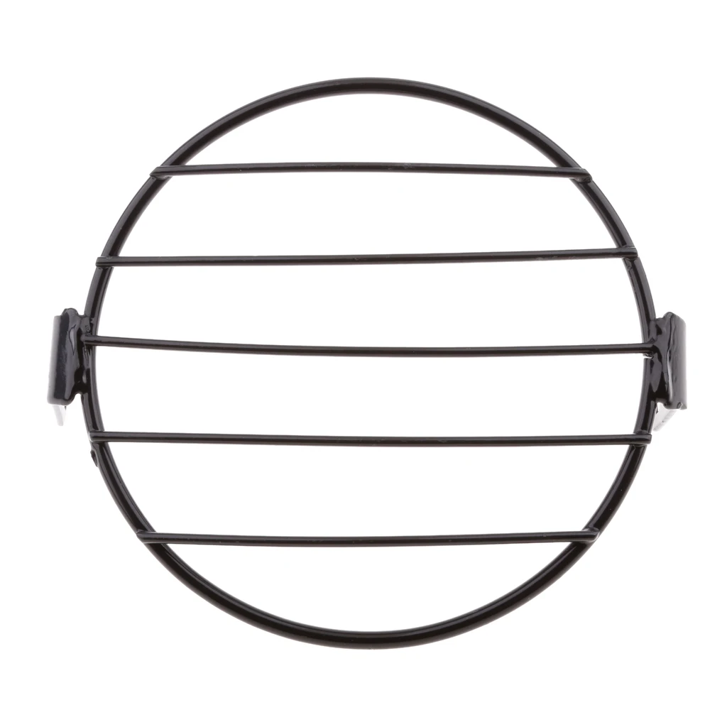 Metal 6.7' Motorcycle Headlight Grill Cover Scooter Lamp Mask Net