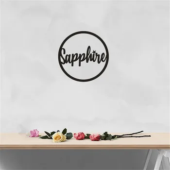 

Customized Baby Name Sign Acrylic Wooden Wall Hanging for Kidroom Personalized Circle Nursey Decoration Name Hanging Supplies