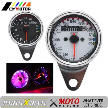 

Universal Motorcycle LED Odometer Speedometer Gauge Signal Dual Digital Display Single For All motorcycle DC 12V Indicator KM/H