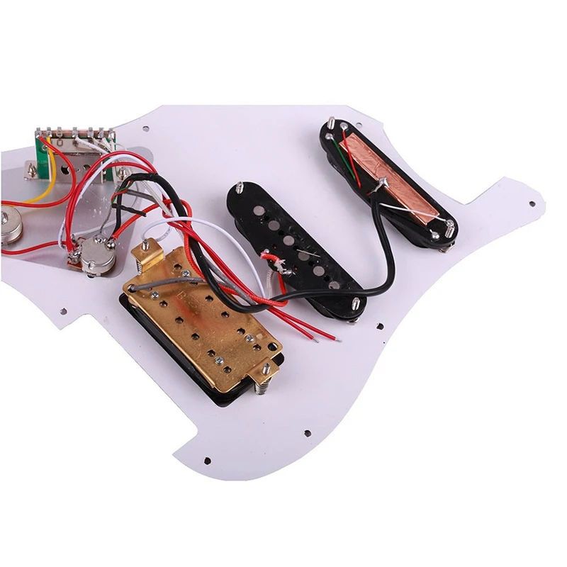 Гитара Pickguard 3-Ply SSH загружен Prewired Humbucker Pickguard набор звукоснимателей для Fender Strat ST электрогитара Red Pearl