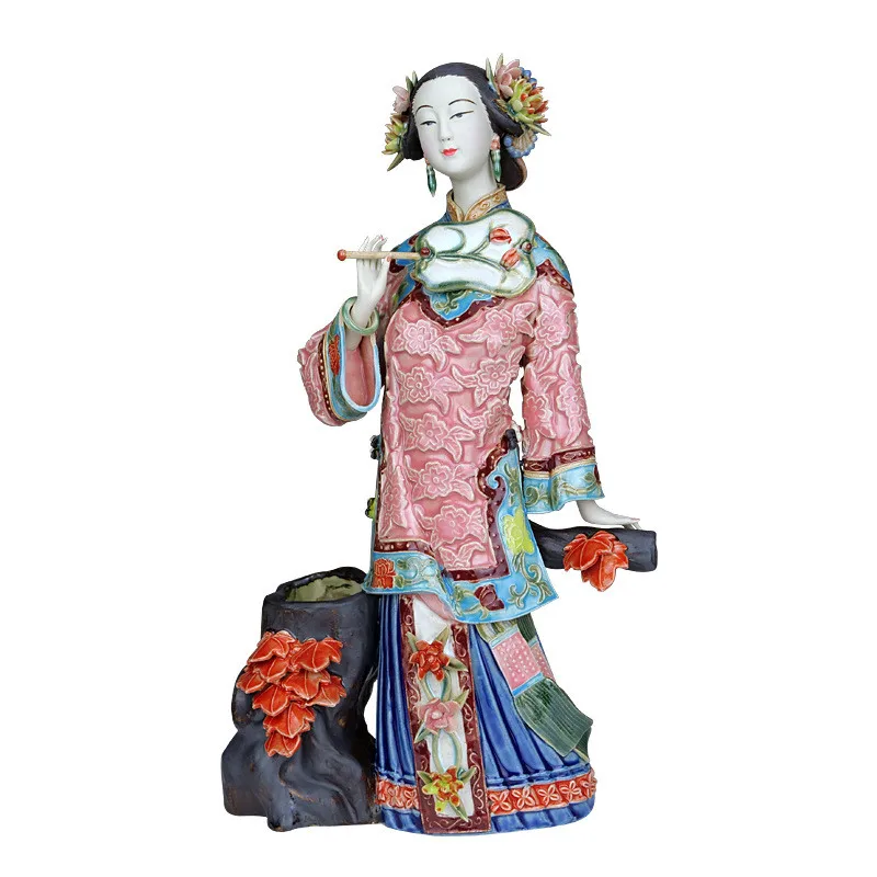 30cm Classical Beautiful Women Figure Figurine Antique Chinese Lady