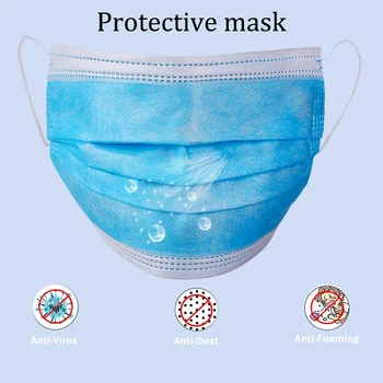 

Face Disposable 3 layers Protective Masks prevent Anti virus Dust formaldehyde bad smell Bacteria protection face mouth masks