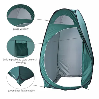 

Portable Outdoor Pop-up Toilet Dressing Fitting Room Privacy Shelter Tent Army Green Building a Fitting Room a Shower