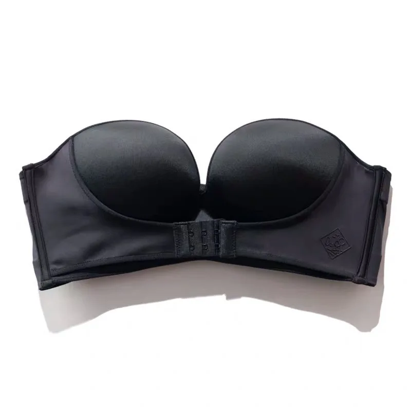 Women Strapless Front Buckle Lift Push Up Bras Invisible Bras