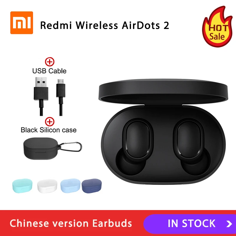 Xiaomi Redmi AirDots 2 беспроводные Bluetooth 5 0 наушники для зарядки в ухо стерео бас AI Control Ture наушники|Наушники и