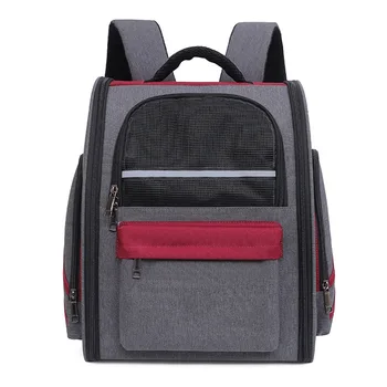 

Cat Backpack Foldable Cat Carrier Backpack for Small Dogs Cats, Soft-sided Mesh Pup Pack for Outdoor Travelling, Removable