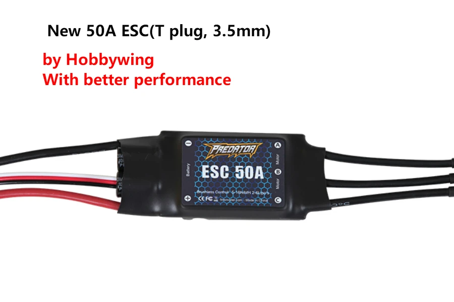50A (T Plug3.5mm) FMS ESC контроль скорости брушелесс 6A 12A 20A 40A 50A 60A 80A 85A 100A 130A Хищник RC модель самолета Avion запчасти - Цвет: 50A (T Plug3.5mm)