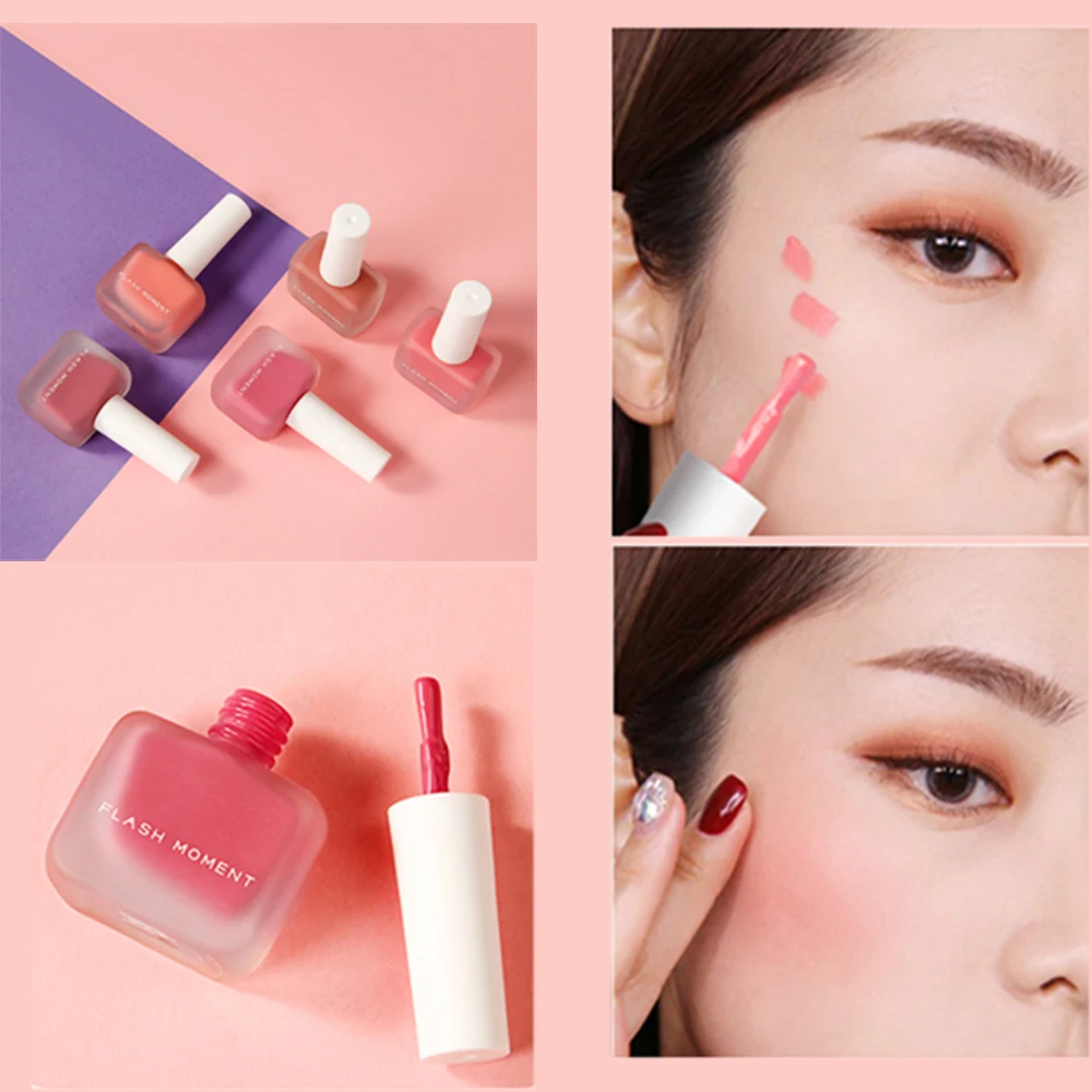 

Fashion New 5 Colors Blusher Face Liquid Blush Professional Long Lasting Natural Makeup Face Blush Powder Cream Women Beauty