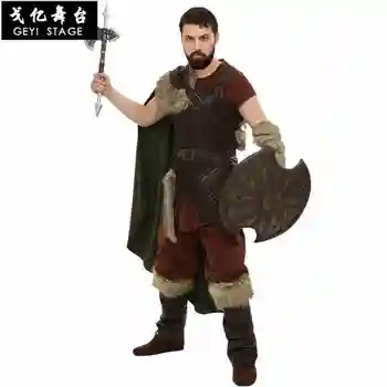 

Free shipping Pirates of the Caribbean Halloween costume for adult Pirate Captain Cosplay domineering men pirate halloween party