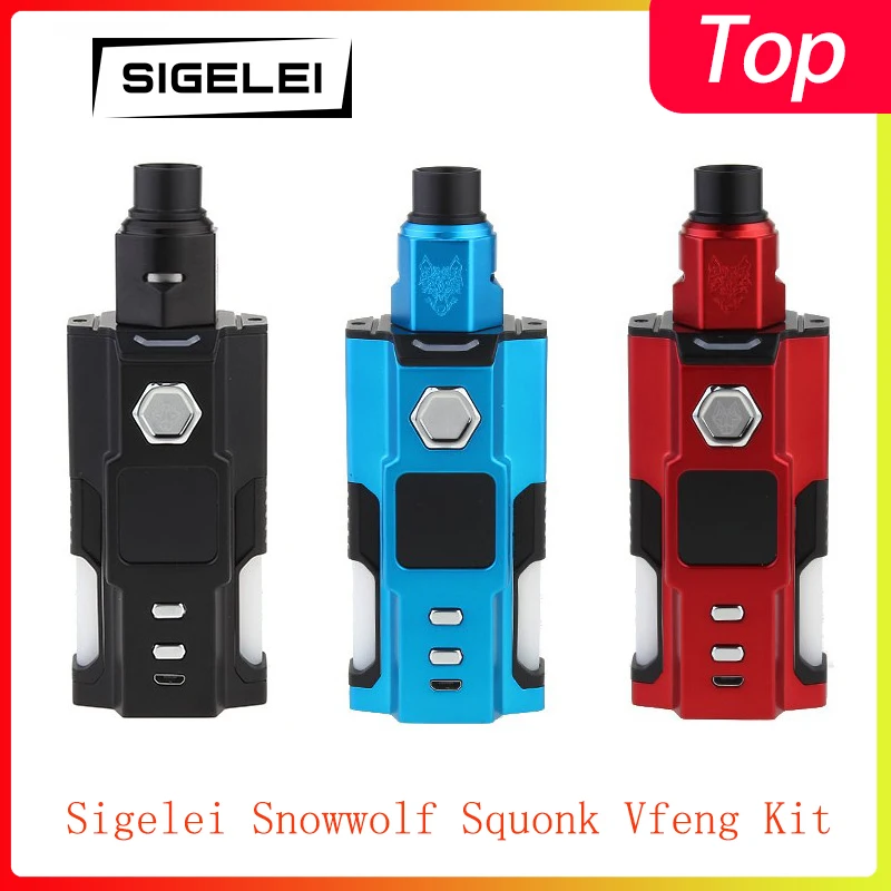 Cleanrence! Sigelei Snowwolf Squonk Vfeng комплект питание от 18650/20700/21700 с емкостью 3,0 мл, бутылка squonk с каждой стороны, комплект для вейпа