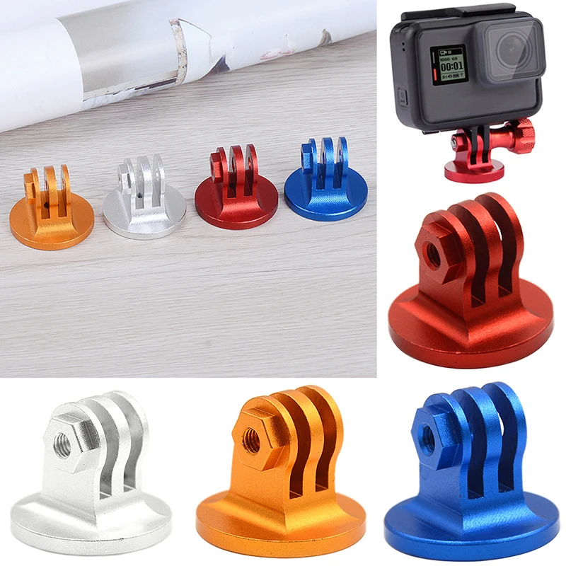 For Go Pro CNC Aluminum Alloy Tripod Mount Base Tripod Adapter For GoPro HERO 5 4 3+ 3 2 1 SJ4000 For Xiaomi Yi Sports Camera