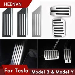 Heenvn – Couvre Pédale pour Voiture Tesla Modèles 3 Y, Accessoire en, Alliage d'Aluminium pour Accélérateur et Frein, Repose Pédale Automobile, Pièce Détachée de Mécanique, 2021 