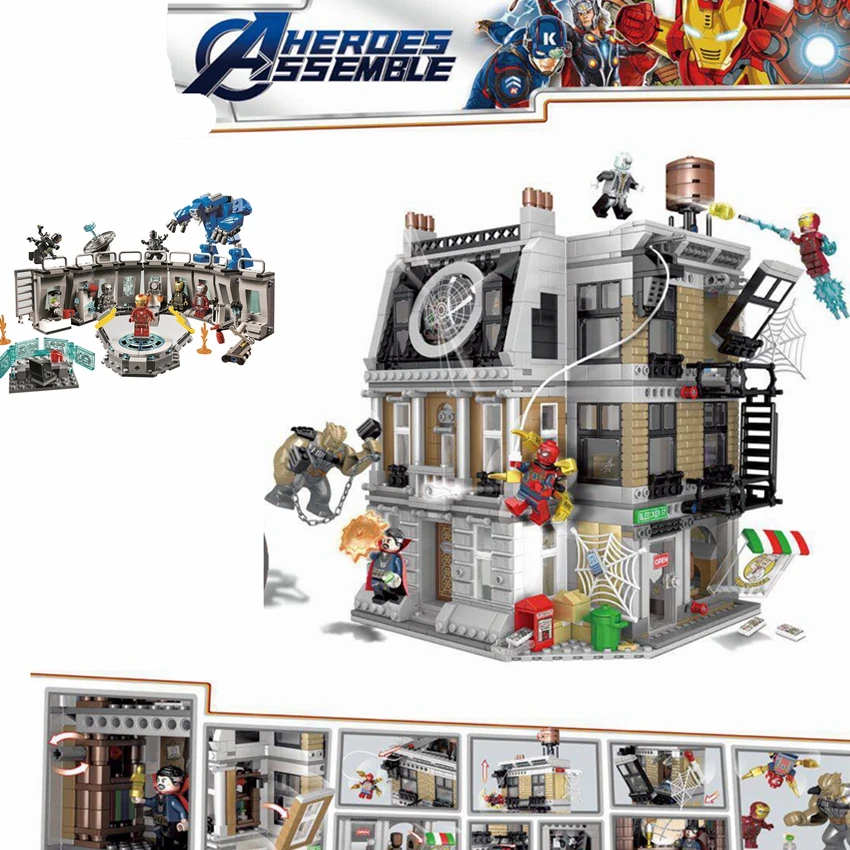 10840 совместим с Legoinglys Marvel Мстители Бесконечность войны Sanctum разборка Железный