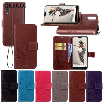 

OEEKOI Four Leaf Clover PU Leather Wallet Flip Cover Case for Huawei P Smart/Y6 2018/P20 Pro/P9 Lite Mini