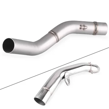 

Motorcycle Exhaust Muffler System Pipe Slip on Middle Pipes For KAWASAKI ZZ800 2013 2014 2015 Stainless Steel