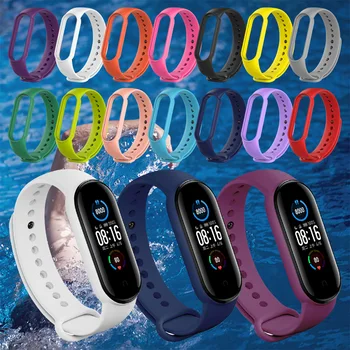 

Sport Wrist band For Mi Band 5 Strap soft Silicone Replacement Bracelets for Xiaomi mi band 5 For Miband 5 NFC Smart accessories