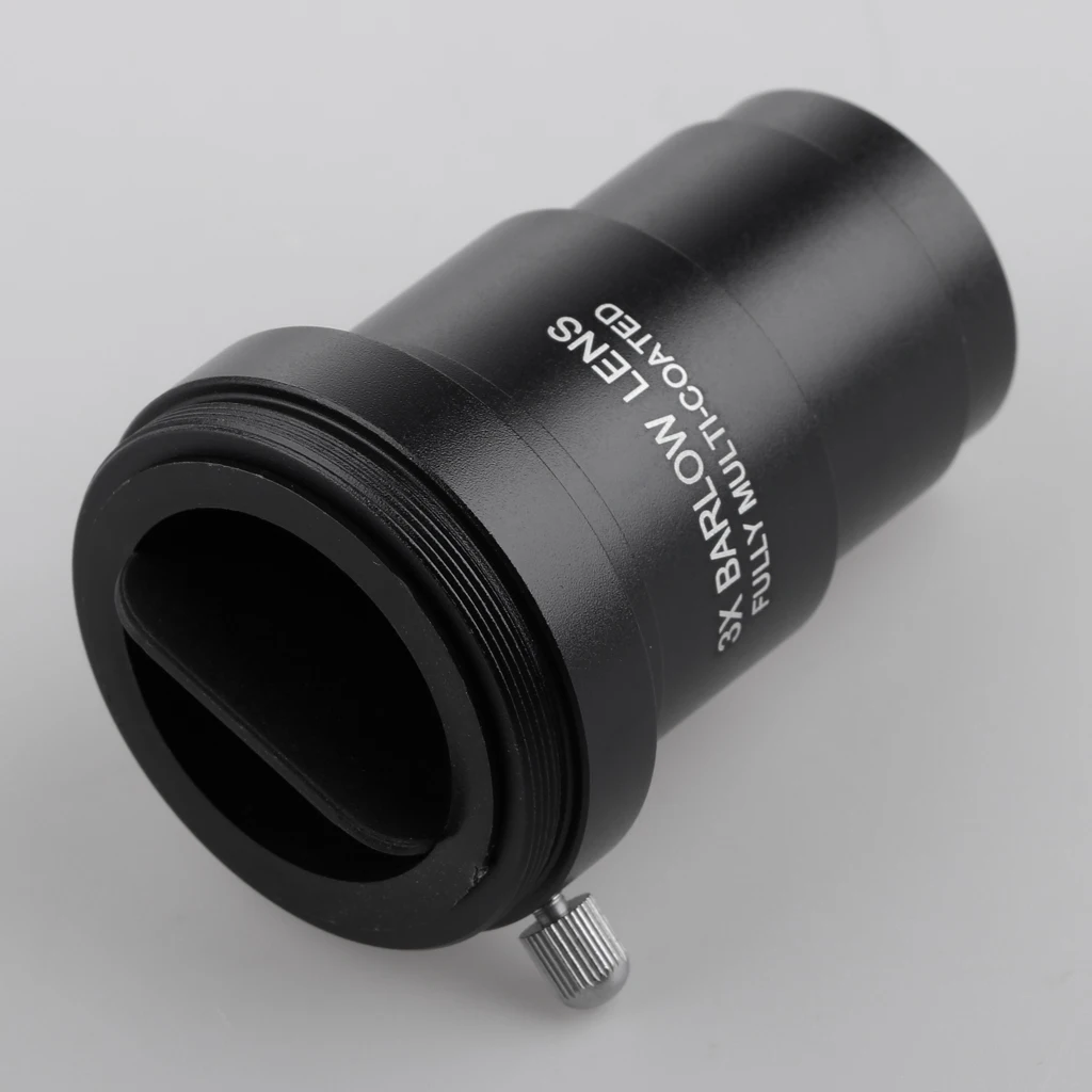 Telescope Eyepiece Barlow Lens for Celestron Orion 5X 3X High Power Magnification 1.25inch/31.7mm Universal T Ring Adapter