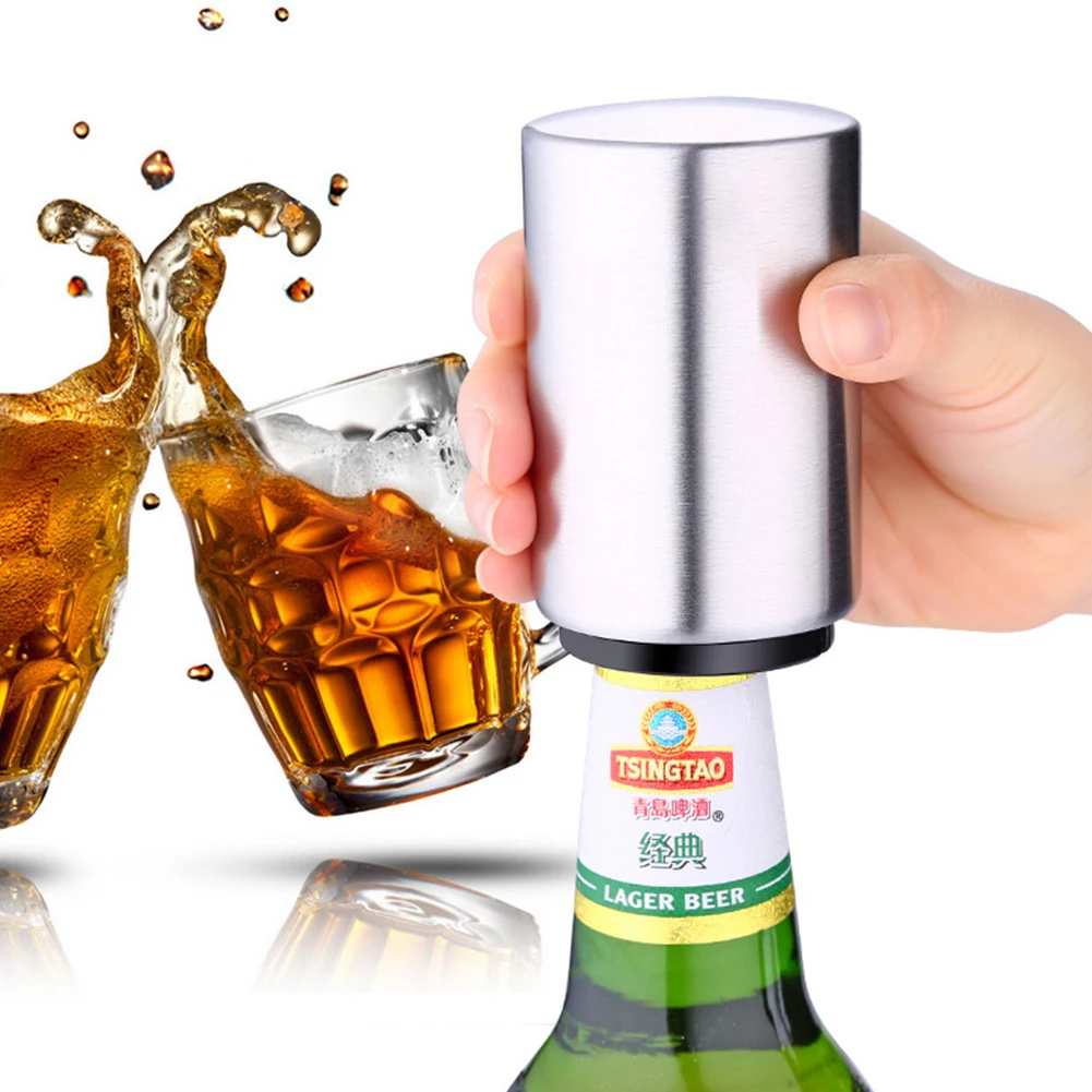 

Stainless Steel Beer Opener custom LOGO opener automatic press Beer Opener creative tool