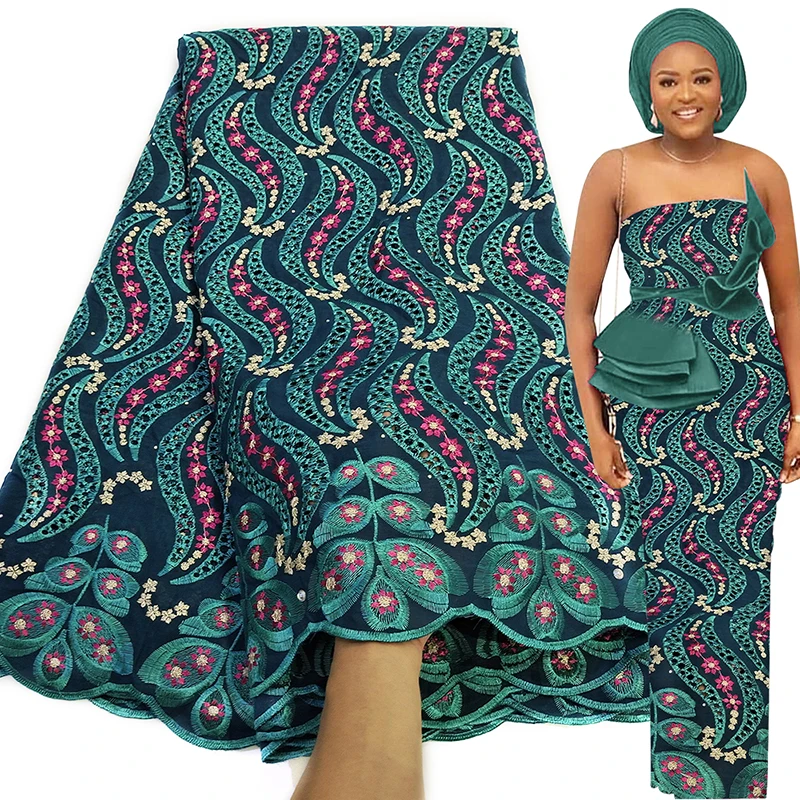 

Fabricbob Latest Swiss Voile Lace In Switzerland Dubai High Quality Party Borer Embroidery African Lace Fabric 5 Yards