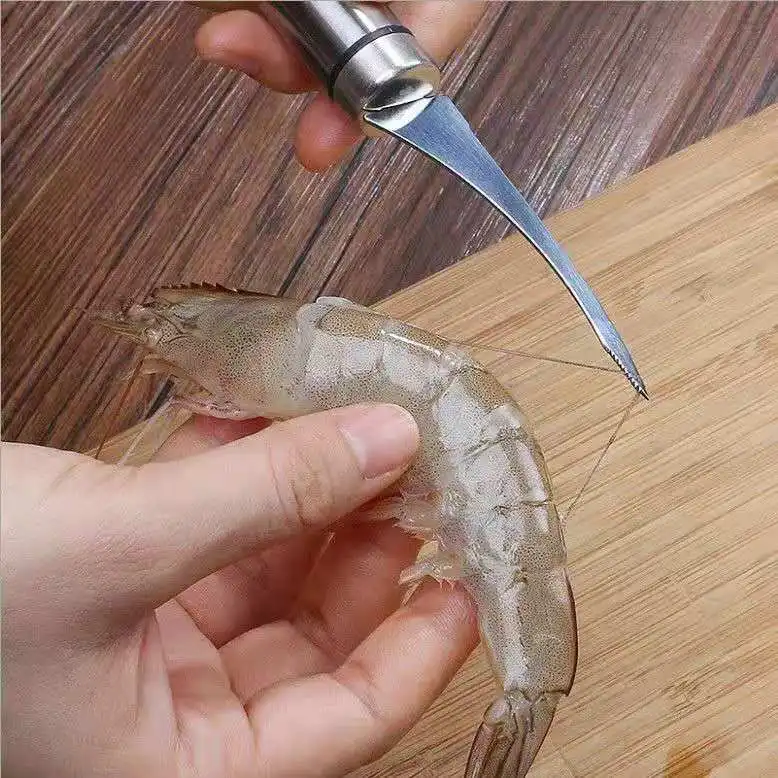 Kitchen Tools & Gadgets hot Kitchen Gadgets To Shrimp Line Artifact Shrimp Line Removal Knife Peeling Shrimp Tool Two In One Multi-Function Open Shrimp Back food tongs