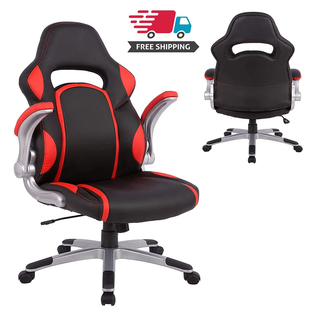 Silla de Juegos de PC de para juegos de ordenador, sillón ergonómico de escritorio con altura ajustable, color negro y rojo|Sillas de oficina| - AliExpress