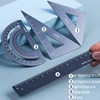 4Pcs/Set M&G Aluminium Ruler Set Metal/Plastic/Soft Geometry Maths Drawing Compass Stationery Rulers Mathematical for School ► Photo 2/6