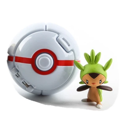 7 см бросок открытый pokebball игрушка+ 1 шт Пикачу Poke Bball Фигурки игрушки - Цвет: Белый