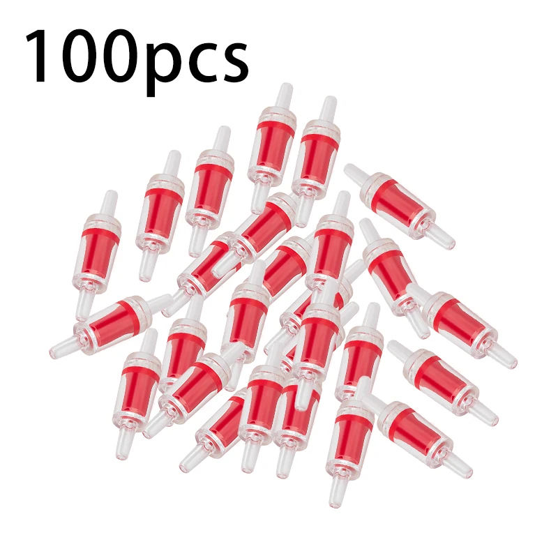 

100pcs Aquarium Check Valve For Air Pump Fish Tank Non-Return Check Valve Pack