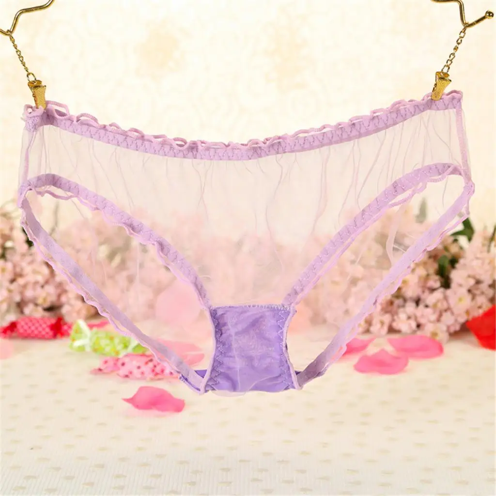 Sexy Lingerie Underwear Women Lace Briefs  Sexy Panties Thongs Ultra-thin Mesh Transparent Bragas Mujer Woman Panty Underwear