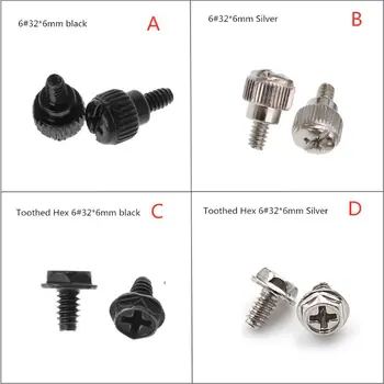 

Desktop Computer Case Thumb Thumbscrews Screws and 6#-32*6 Hard Drive Screws K1AB