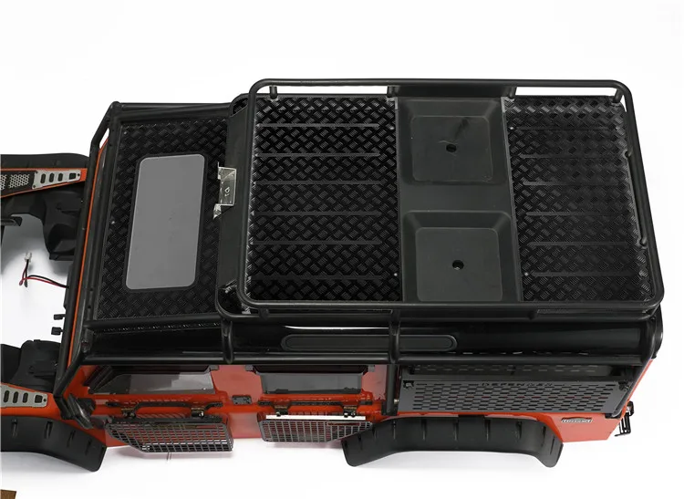 DJ TRAXXAS TRX4 Defender Skylight Anti-Skid T4 Case Skylight Trim Modified Silver Black Optional RC Car Upgrade Accessories