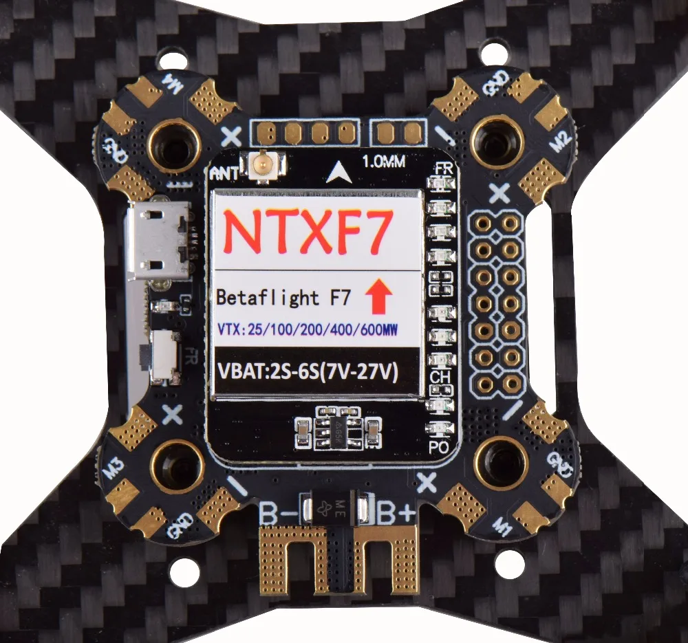 

Hot NTXF7 Flight controller F7 Built-in 25/100/200/400/ 600mW Switchable AV Transmitter 2-6S for RC Multirotor FPV Racing Drone