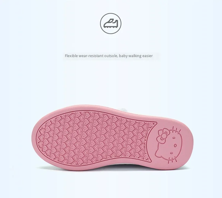 Hello kitty/Новинка осени; стильная детская обувь для девочек; классические простые универсальные парусиновые туфли на липучке в студенческом стиле
