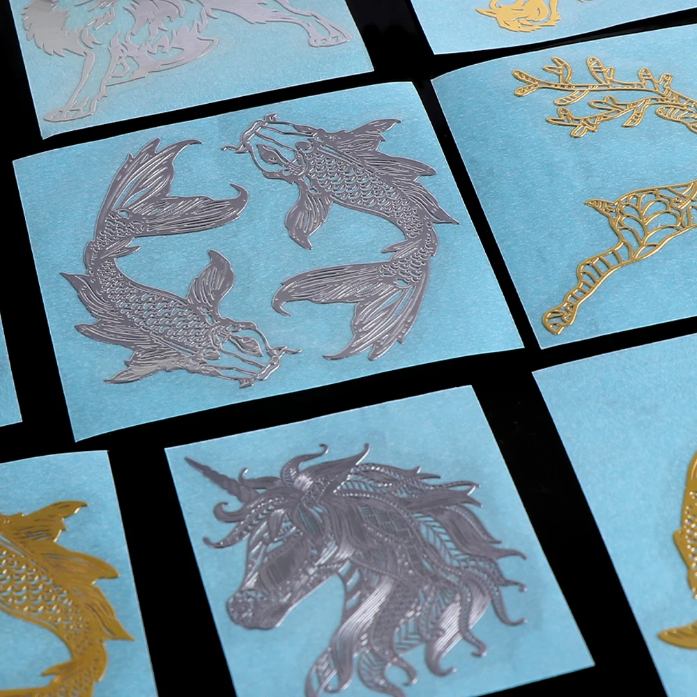 Animal Stickers Self Adhesive Stickers Adhesive Stickers Decorative Stickers 5 Sheets Gold Glitter Animals Sticker 3D Self Adhesive Metal Sticker UV Epoxy Resin Filler DIY Silicone Mold Craft Jewelry Makin