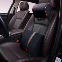 KKYSYELVA пены памяти поясничная поддержка подушки для автомобиля и подголовник шеи Комплект подушек салонные аксессуары