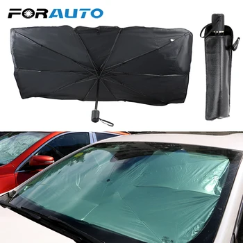 

FORAUTO Foldable Umbrella Car Sun Shade Cover UV Protection Shield Windshield Front Window Umbrella Interior Protector Covers