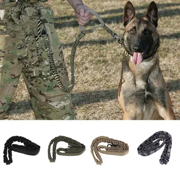 

Dog Leash 1000D Nylon Tactical Military Police Dog Training Leash Elastic Pet Collars Multicolor PC975816
