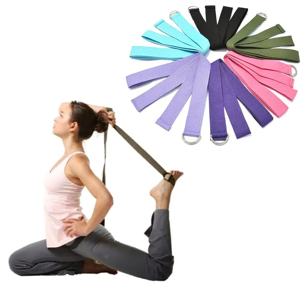 Precio bajo Correa elástica para Yoga de 183cm para mujer, cinturón de anillo en D para Fitness, ejercicio, gimnasio, figura de cuerda, cintura, piernas, ejercicio de resistencia 0BJBVL6Kg