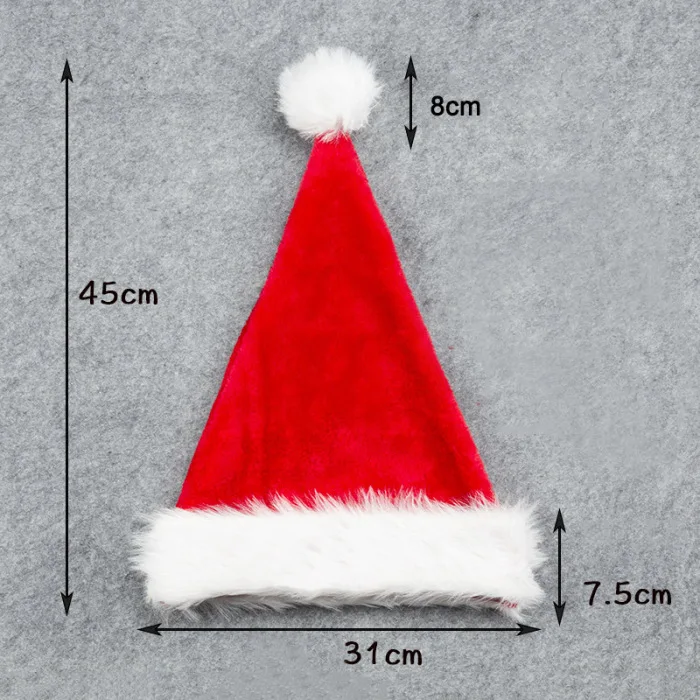 Шапки Санта-Клауса шляпа с плюшевой отделкой удобные для рождественской вечеринки костюм TB распродажа