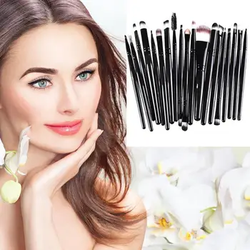 

20pcs Professional Makeup Brush Set tools Make-up Toiletry in Wool Kit Make Eyeliner All One Brush Set Powder Up K3U2