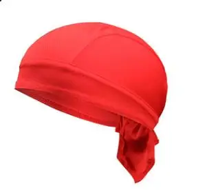 Riding a pirate hat Mountain bike Road bike riding a solid color pirate headscarf Cycling helmet - Цвет: red