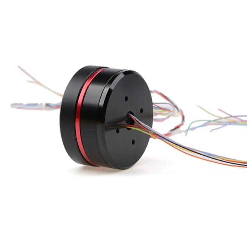 

HT4108 PTZ Motor Photoelectric Pod with AS5048A Encoder Center Hole Slip Ring Crossing Line