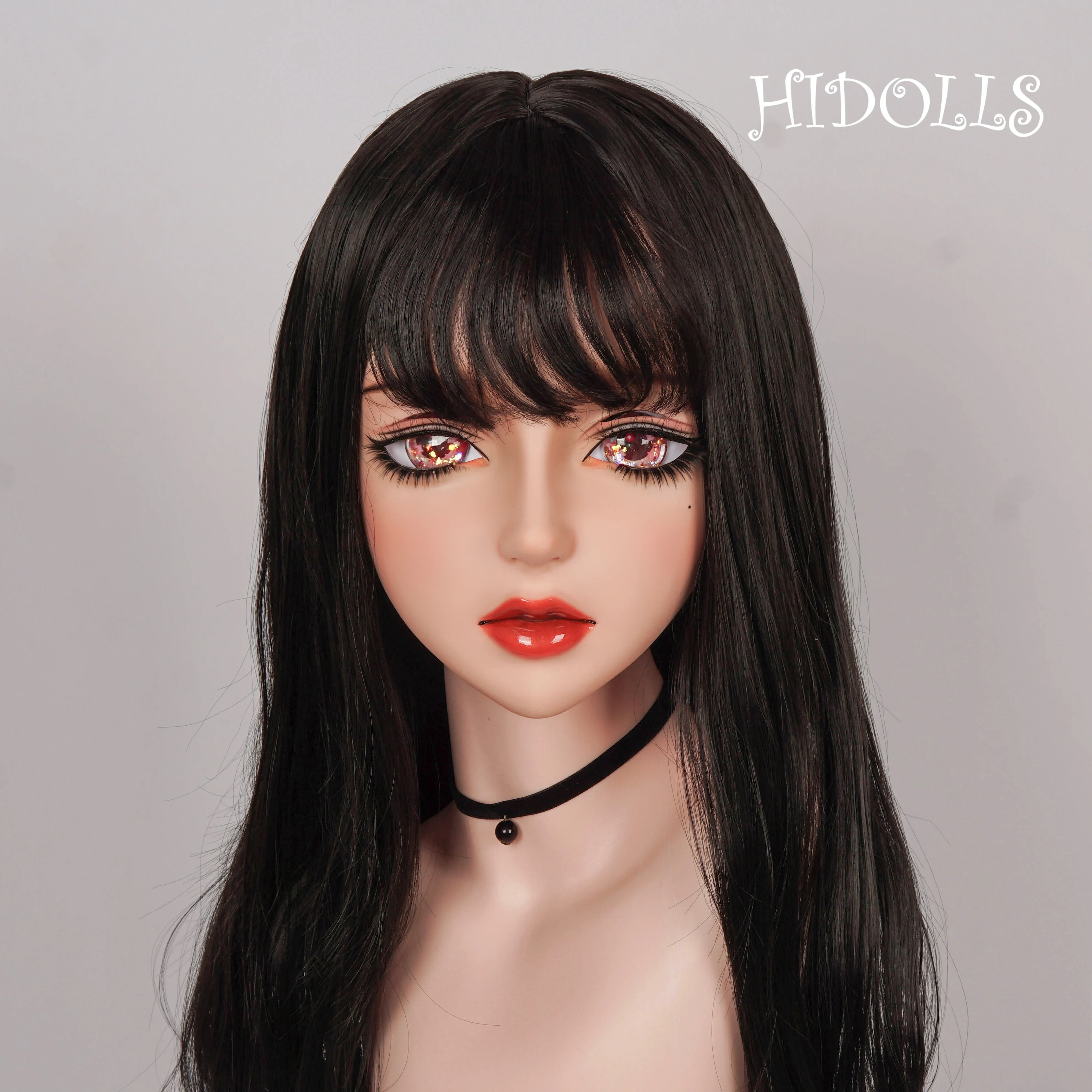 

(HD02A)HIDOLLS and DMS Crossdress Resin Half Head Female/Male Face Kigurumi Cosplay BJD Crossdresser Doll Transgender Mask
