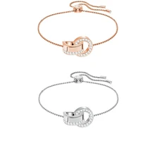 Высокое качество и изысканный счастливый двойной кнопка браслет ювелирный магазин женский стеклянный подарок