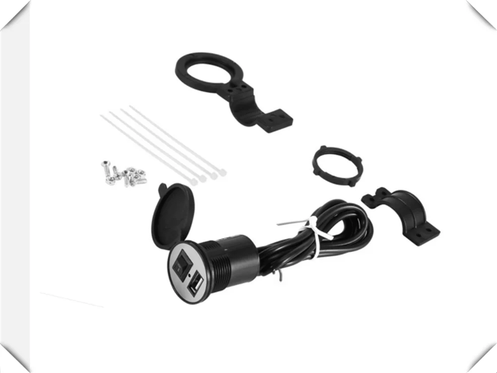 12V-24VUniversal motorcycle modified shape USB charger with switch for Ducati GT 1000 M900 M1000 MS4 MS4R MTS1000SDS DS | Автомобили и